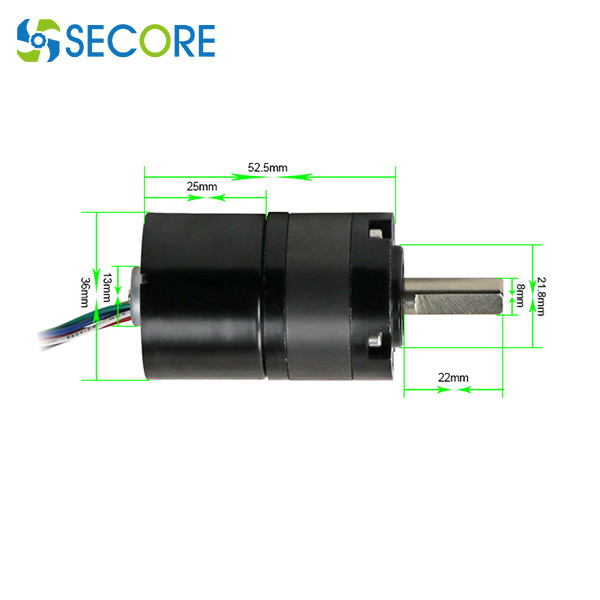 5000rpm High Speed 3660 Bldc Deceleration Motor 36V 3650 Brushless Gear Motor For Phonograph